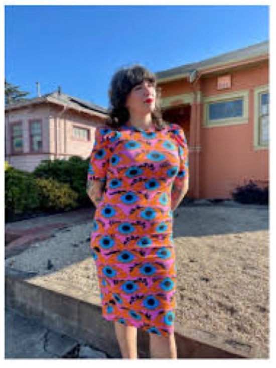 Nooworks Dresses & Skirts - Nooworks Psychedelic Eyes Puff Sleeve Dress